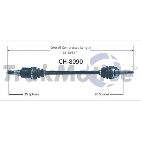 Surtrack Axle Cv Axle Shaft, Ch-8090 CH-8090